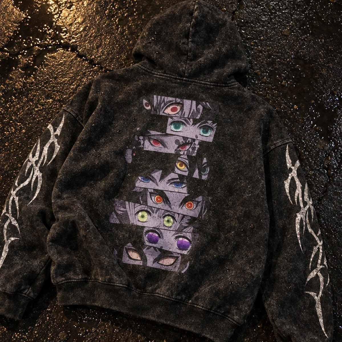 Hashira Eyes Hoodie flat-lay | All Products