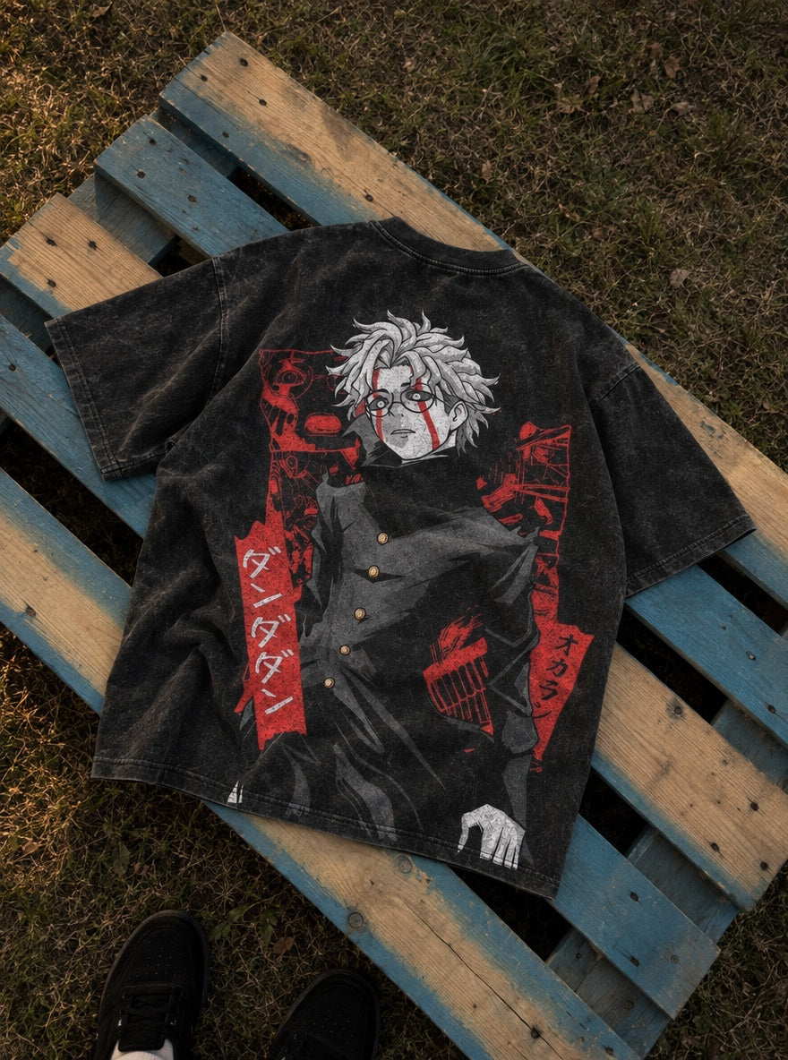 Okarun Uniform – T-Shirt – flat-lay | Dandadan