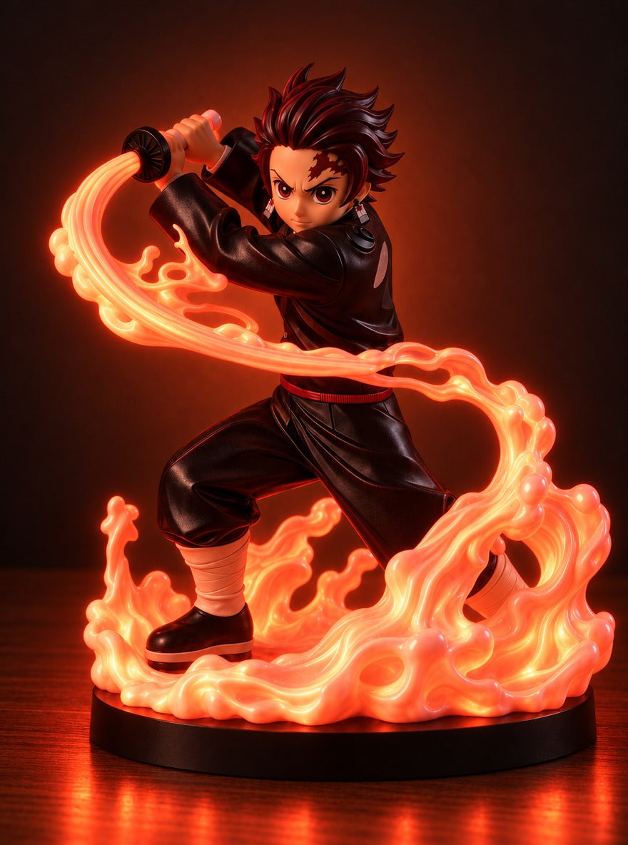 Tanjiro Water Breathing Mist Diffuser Figure – night-light glow without mist | Demon Slayer