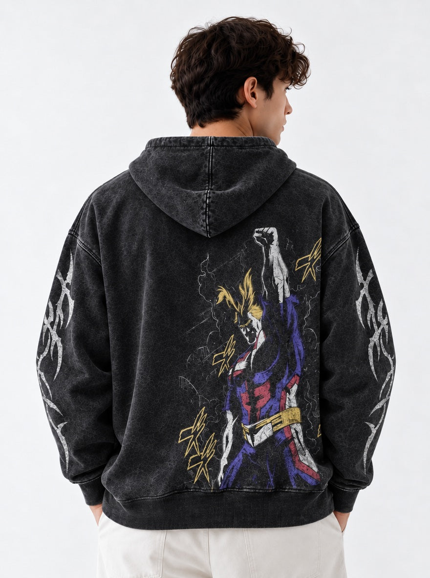 All Might Victory – Hoodie – model shot | My Hero Academia