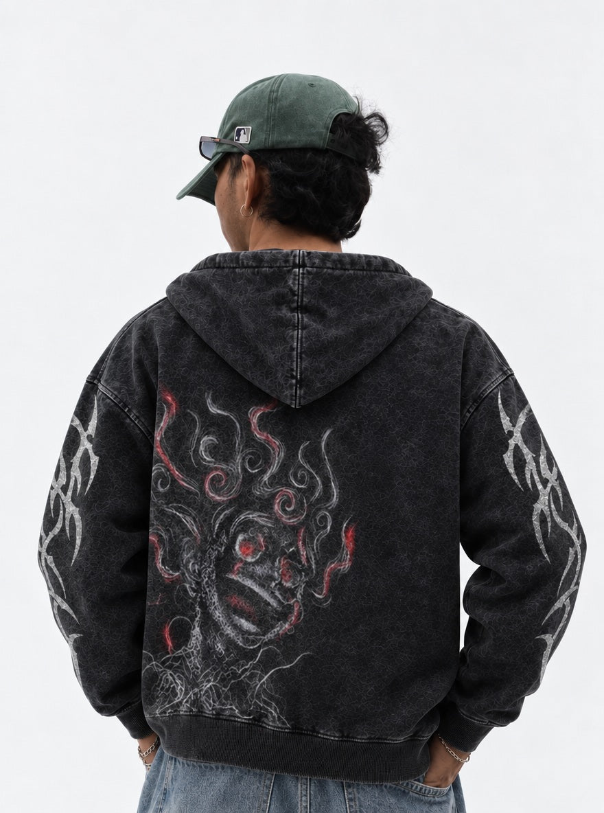 Gear 5 Sketch – Hoodie – model shot | One Piece