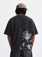 Demon Tanjiro – Black T-Shirt – model shot | Demon Slayer