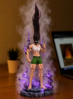Adult Gon Nen Aura Mist Diffuser Figure – lit with mist in a daylight room | Hunter x Hunter