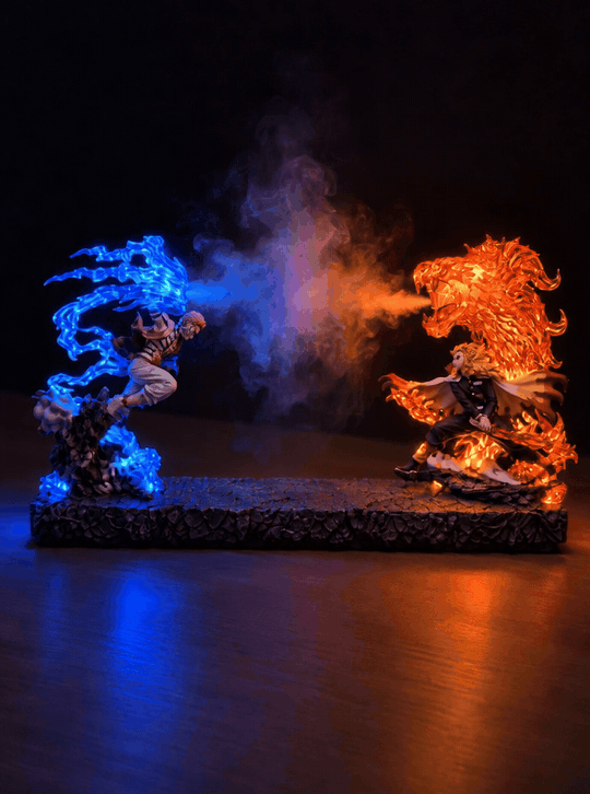 Akaza vs Rengoku Mist Diffuser Figure – mist running (animated) | Demon Slayer