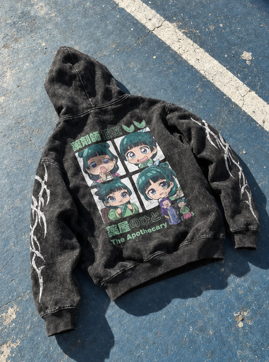 Maomao Moods – Hoodie – flat-lay | Apothecary Diaries