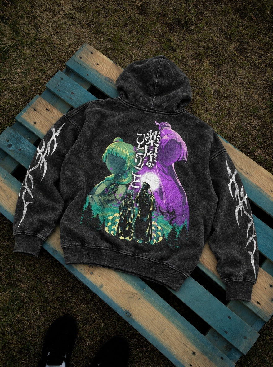 Moonlit Maomao & Jinshi – Hoodie – flat-lay | Apothecary Diaries
