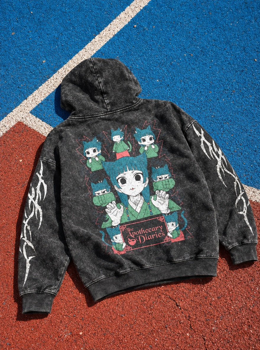 Cat Maomao – Hoodie – flat-lay | Apothecary Diaries