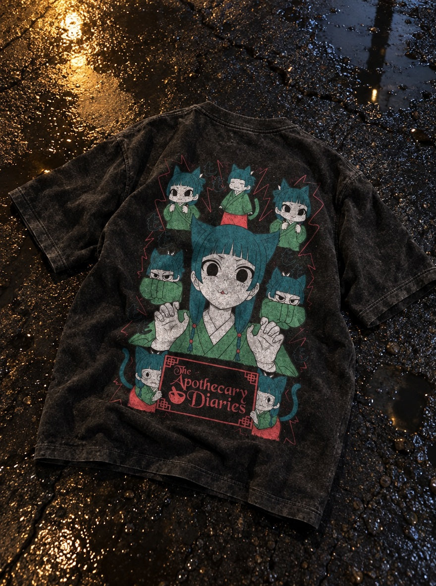 Cat Maomao – T-Shirt – flat-lay | Apothecary Diaries