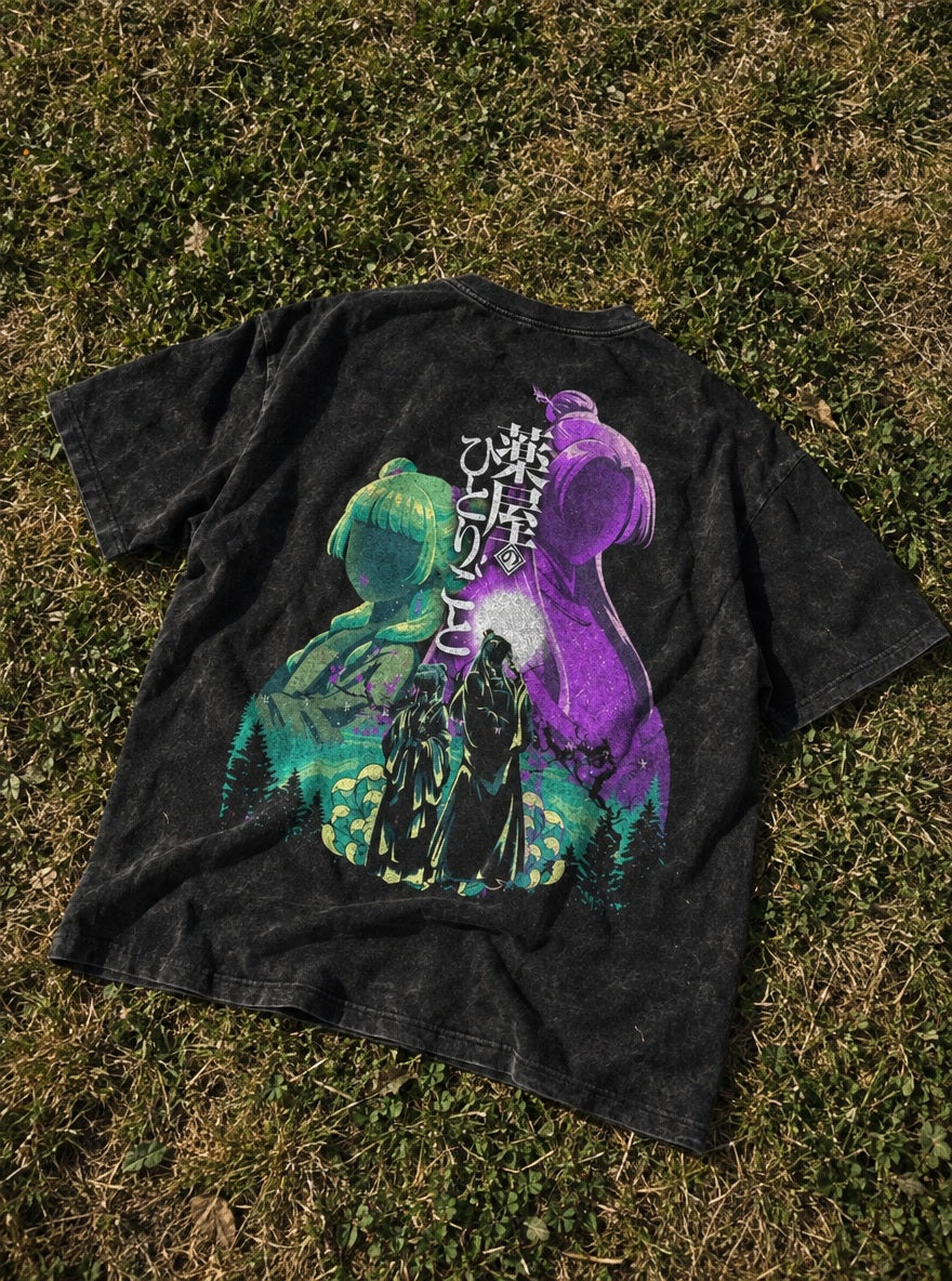 Moonlit Maomao & Jinshi – T-Shirt – flat-lay | Apothecary Diaries