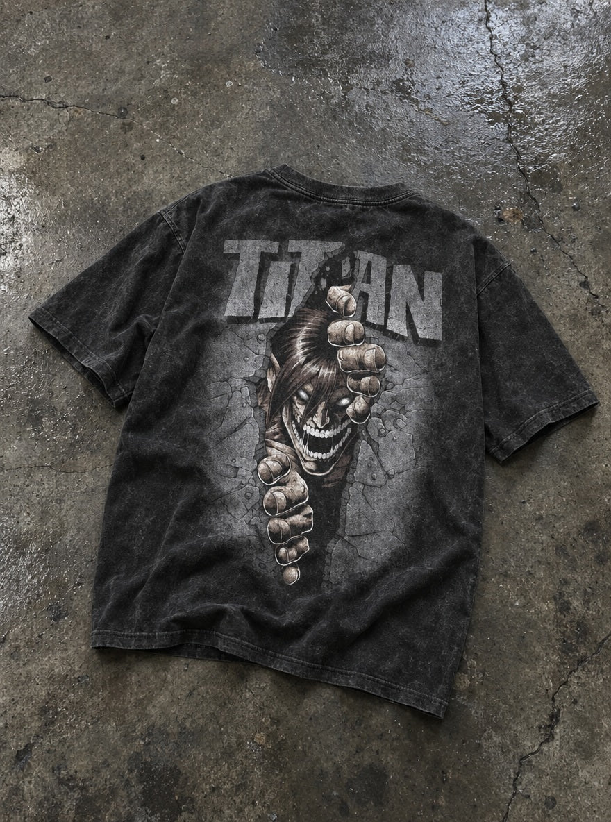 Eren Titan Breakout – T-Shirt – flat-lay | Attack on Titan