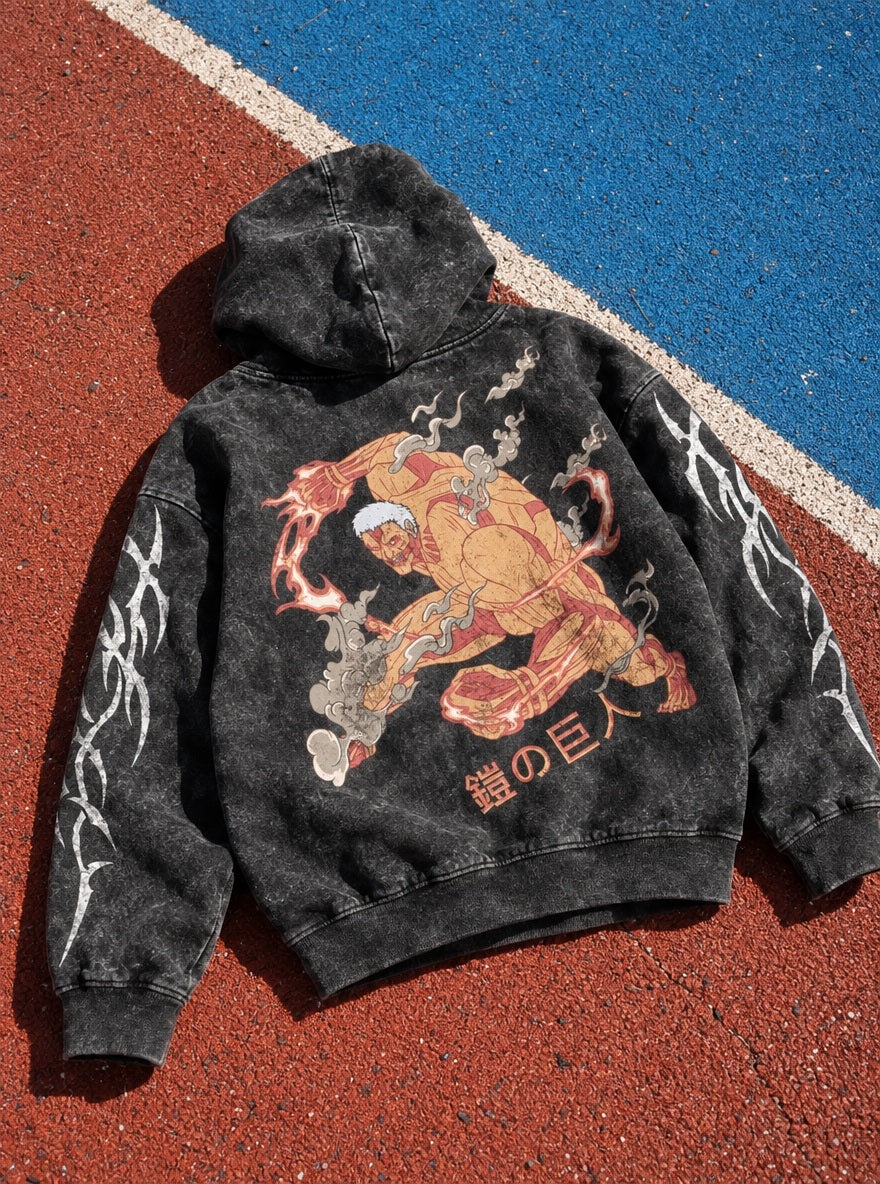 Armored Titan – Hoodie – flat-lay | Attack on Titan