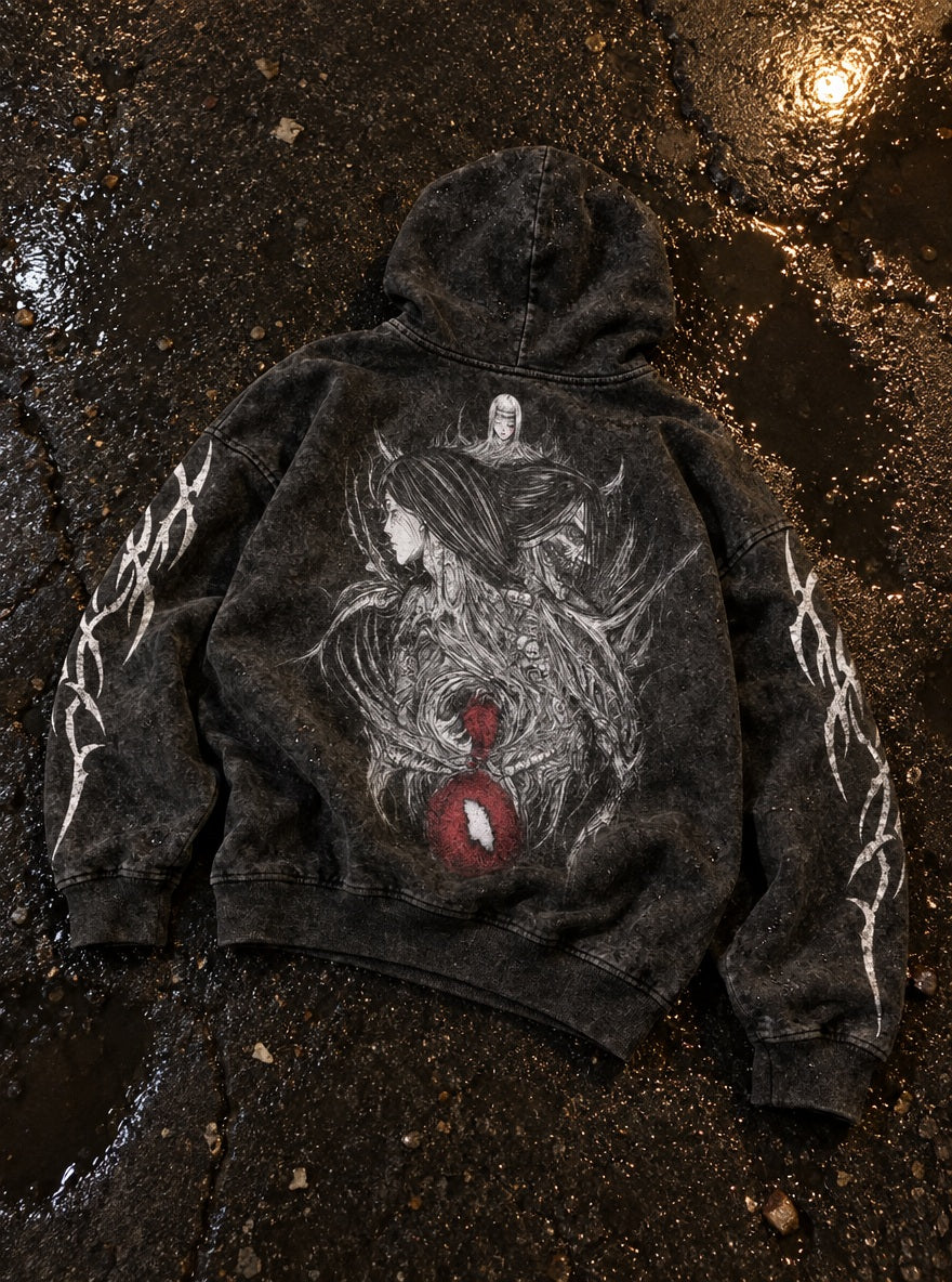 Ymir & Eren – Hoodie – flat-lay | Attack on Titan