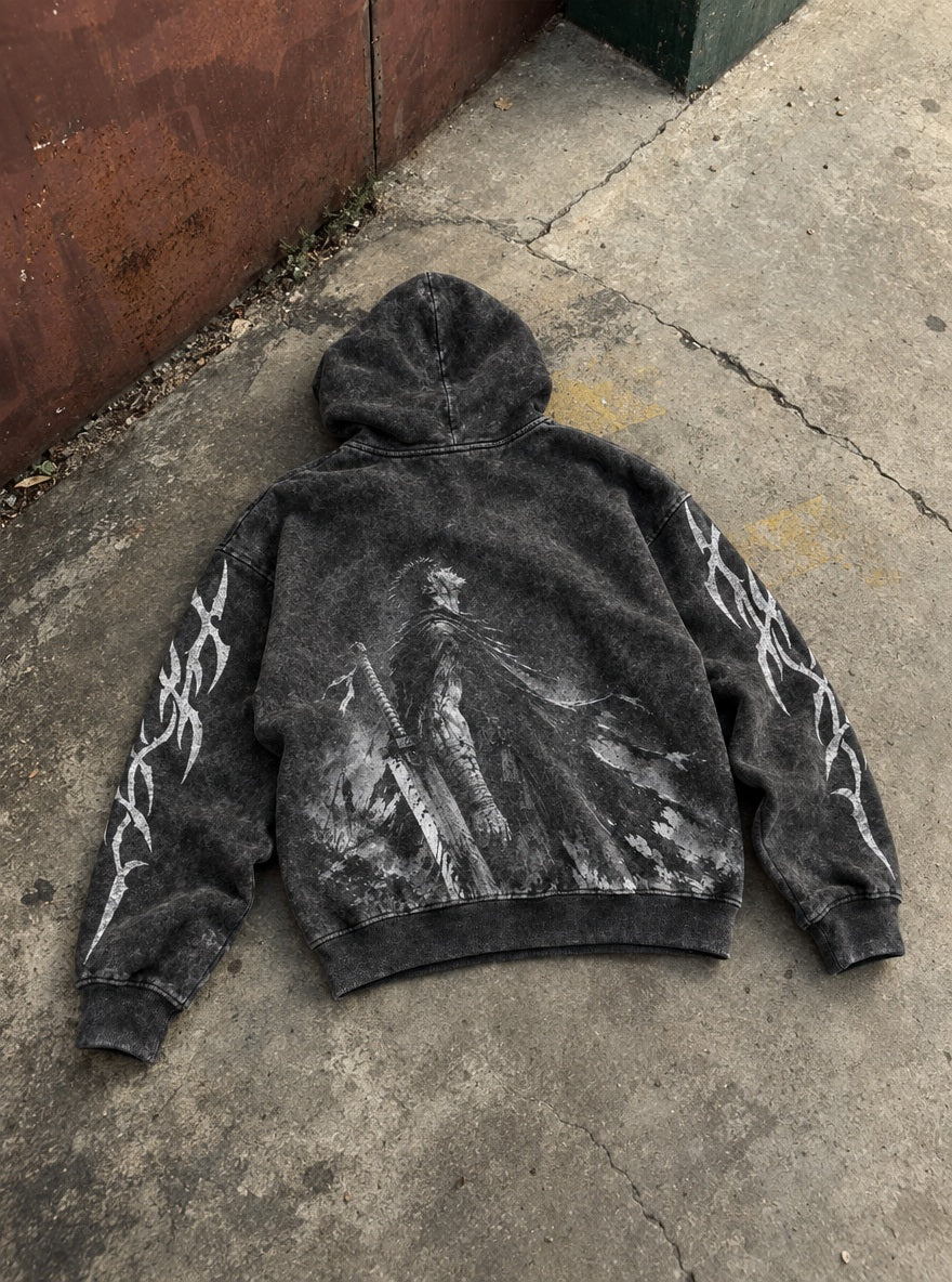 Black Swordsman – Hoodie – flat-lay | Berserk