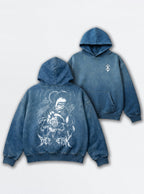 Blue Faded Hoodie – Hawk Helm Behelit – mockup | Berserk