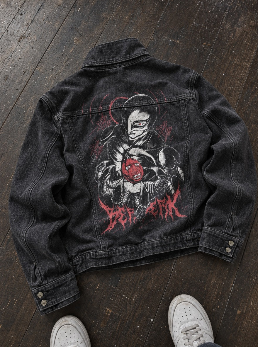 Rogue Jacket – Hawk Helm Behelit – flat-lay | Berserk