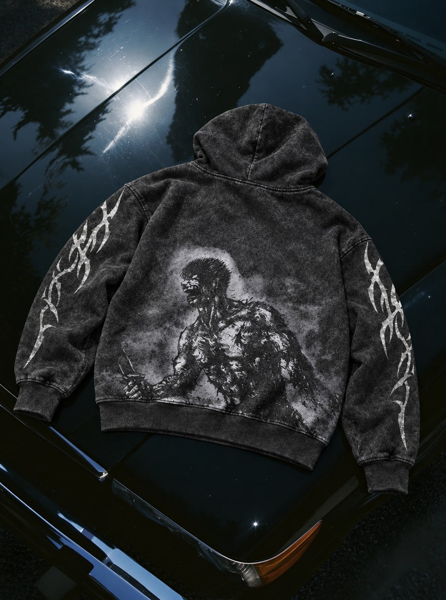 Bloodied Guts – Hoodie – flat-lay | Berserk