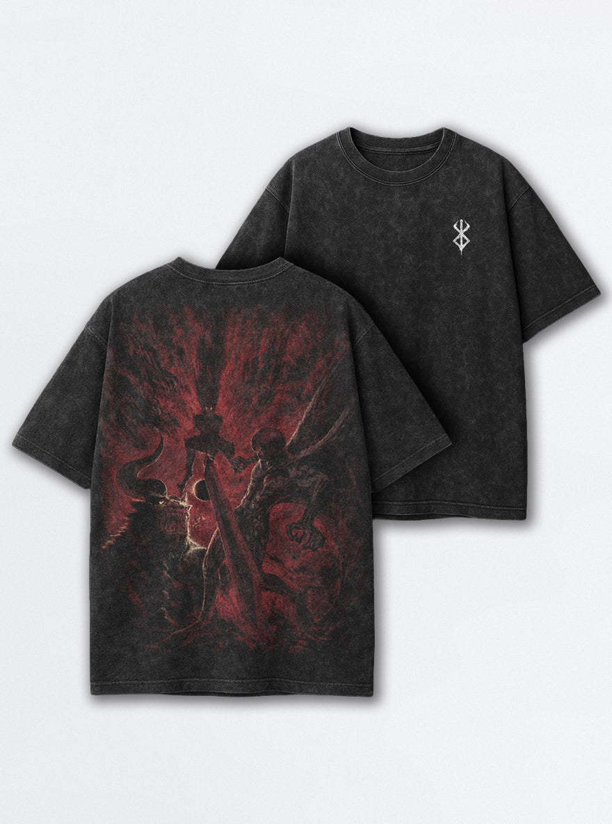 Guts vs Zodd – T-Shirt – mockup | Berserk