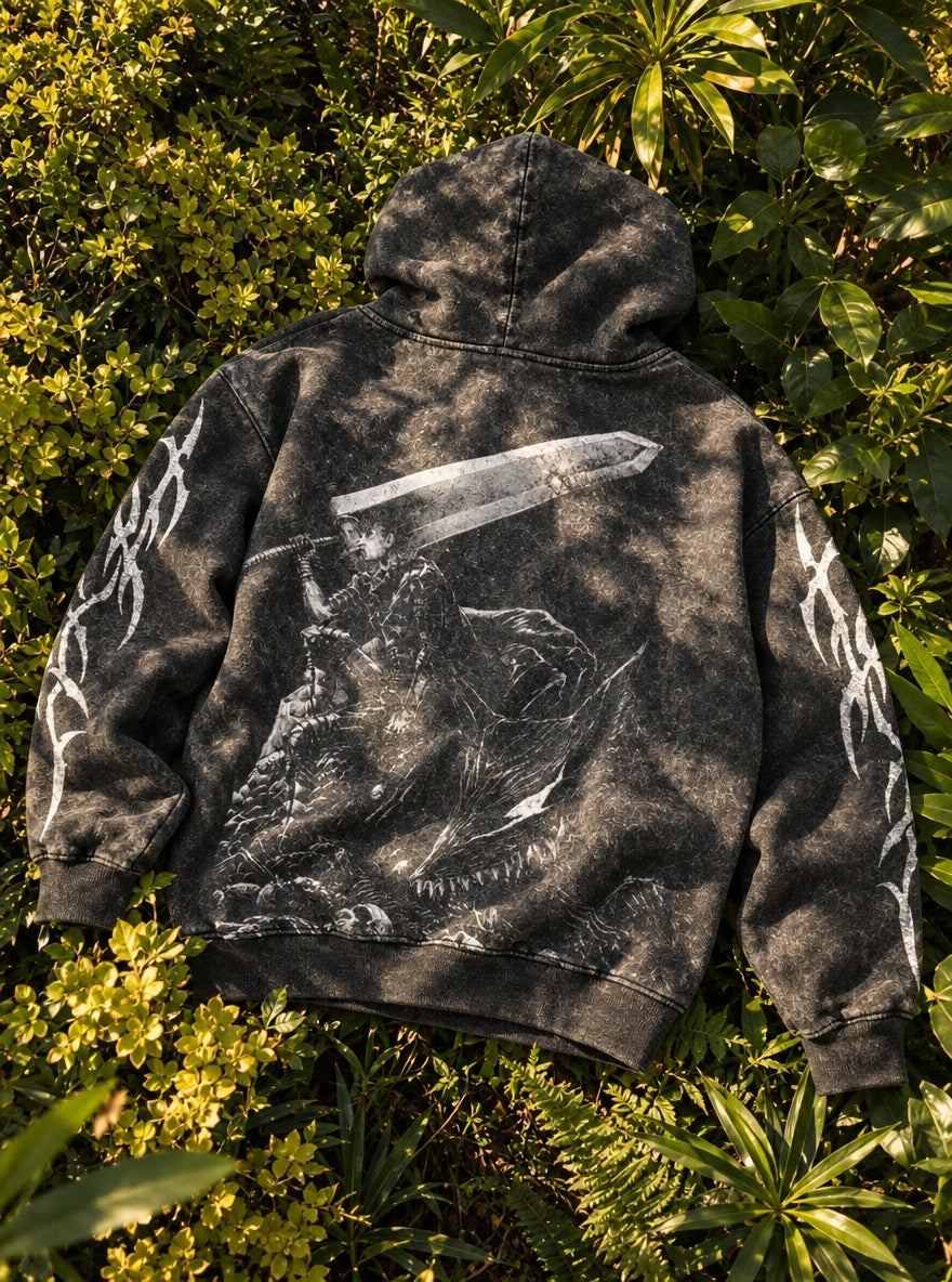 Dragonslayer Swing – Hoodie – flat-lay | Berserk