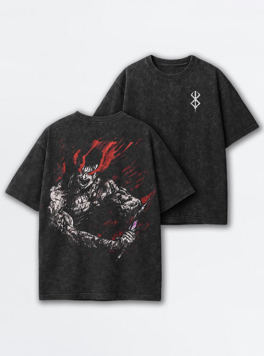 Red Frenzy Berserker – T-Shirt – mockup | Berserk
