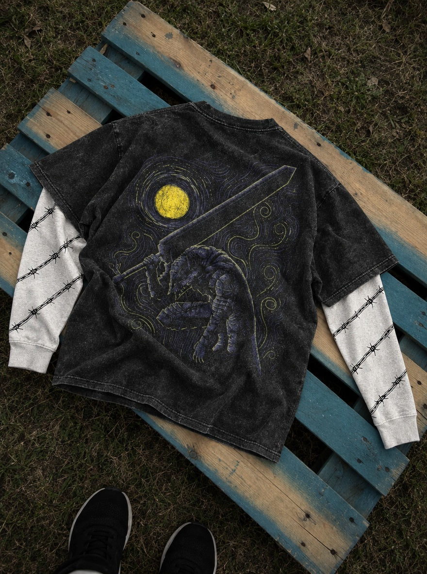 Starry Night Guts – Double Sleeves – flat-lay | Berserk