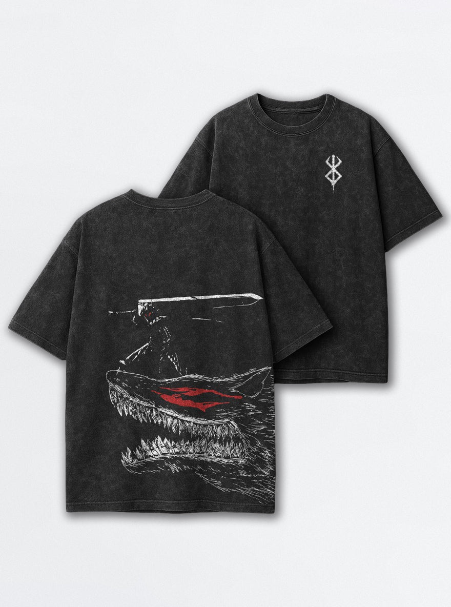 Beast Jaws Leap – T-Shirt – mockup | Berserk