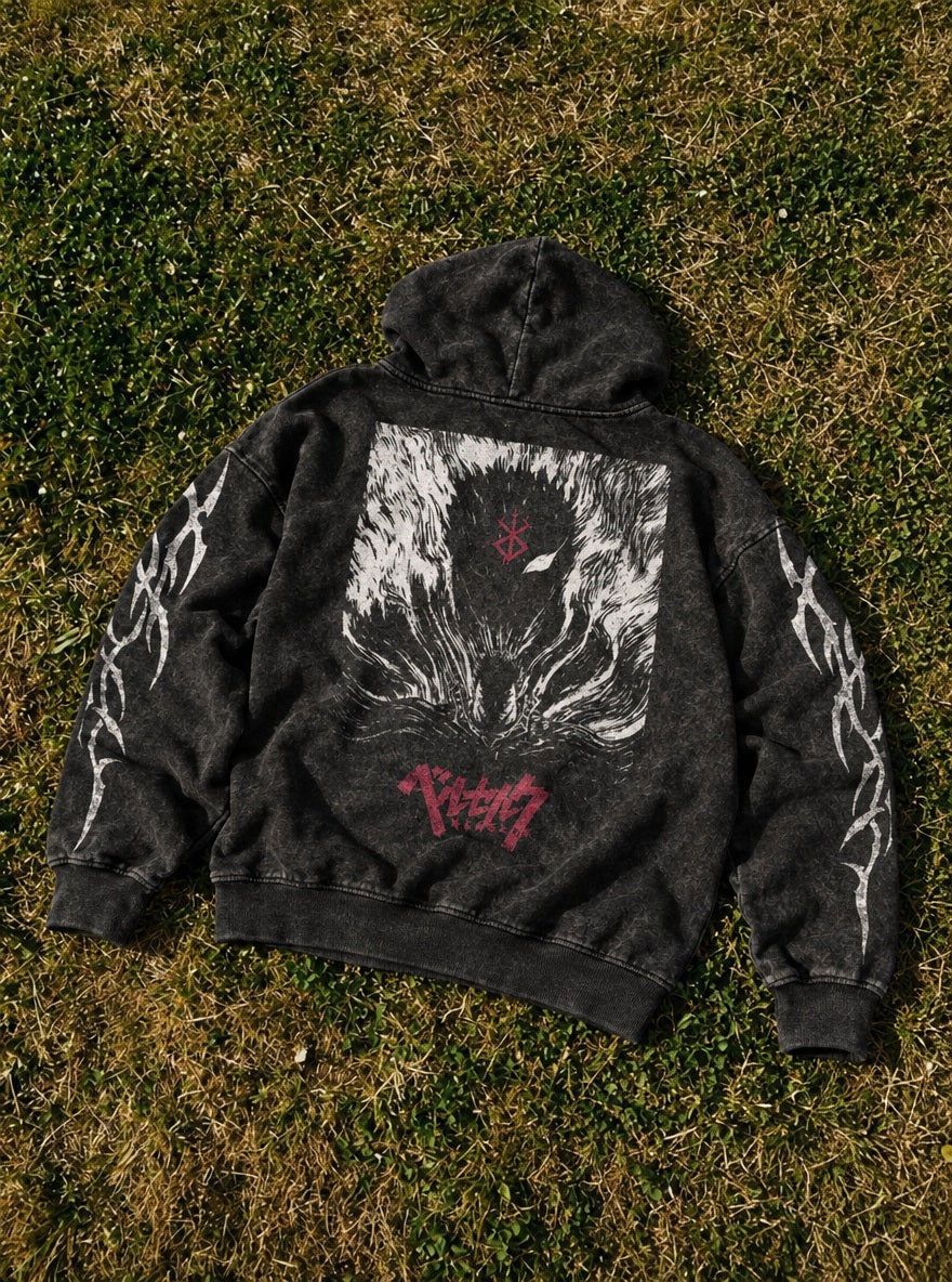 Branded Beast Panel – Hoodie – flat-lay | Berserk