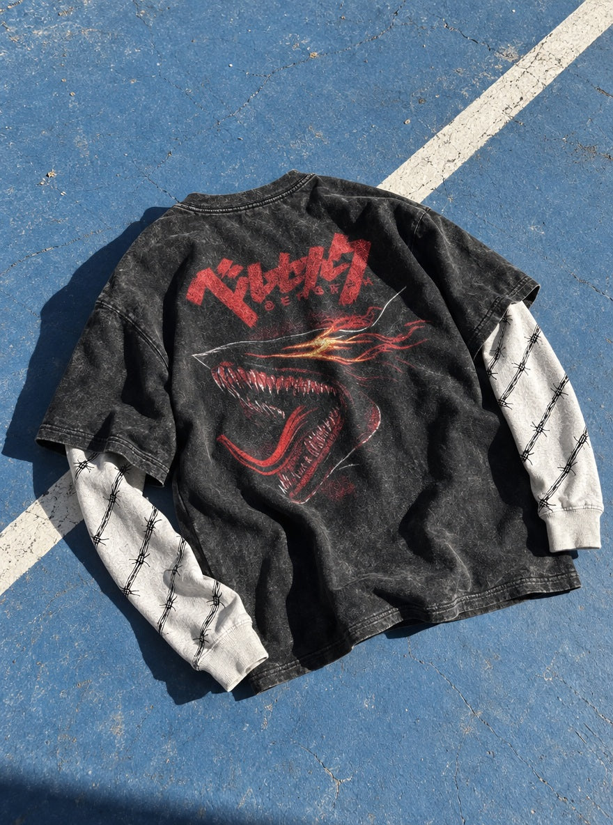 Red Berserker Maw – Double Sleeves – flat-lay | Berserk