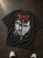Split Face Guts – T-Shirt – flat-lay | Berserk