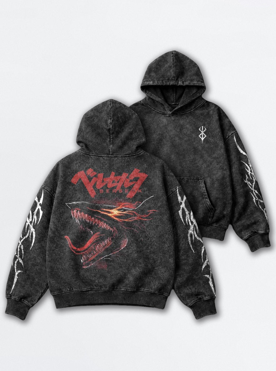 Red Berserker Maw – Hoodie – mockup | Berserk