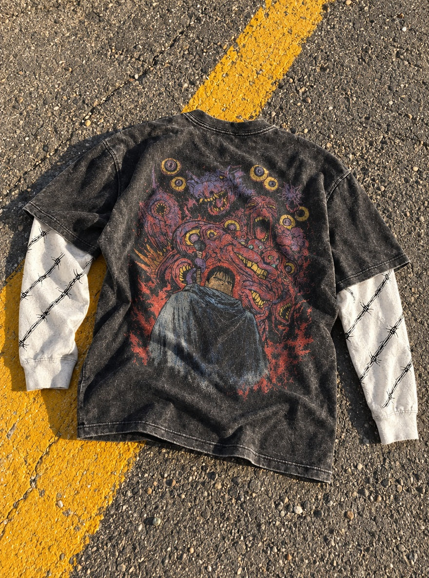 Guts Demon Swarm – Double Sleeves – flat-lay | Berserk