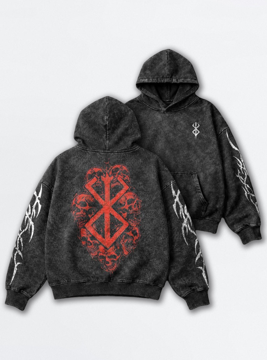 Skull Brand – Hoodie – mockup | Berserk