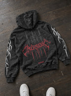 Red Metal Logo – Hoodie – flat-lay | Berserk