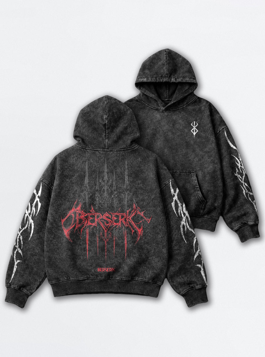 Red Metal Logo – Hoodie – mockup | Berserk