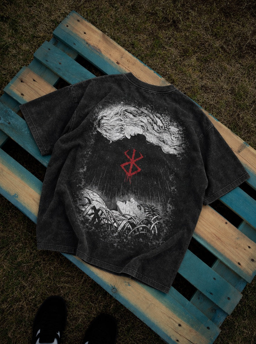 Griffith Guts Mirror – T-Shirt – flat-lay | Berserk
