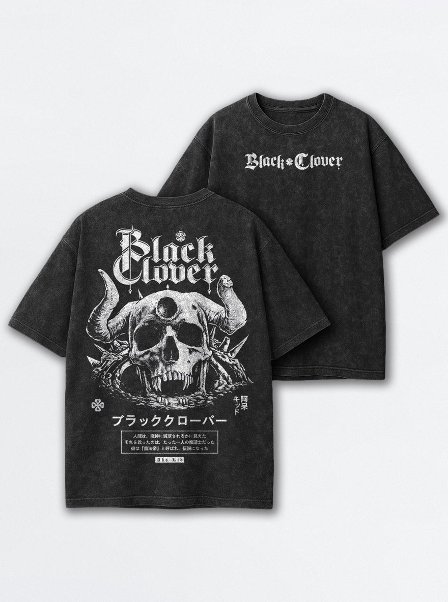 Horned Skull – T-Shirt – mockup | Black Clover