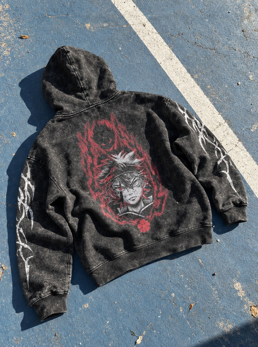 Asta Devil Eye – Hoodie – flat-lay | Black Clover