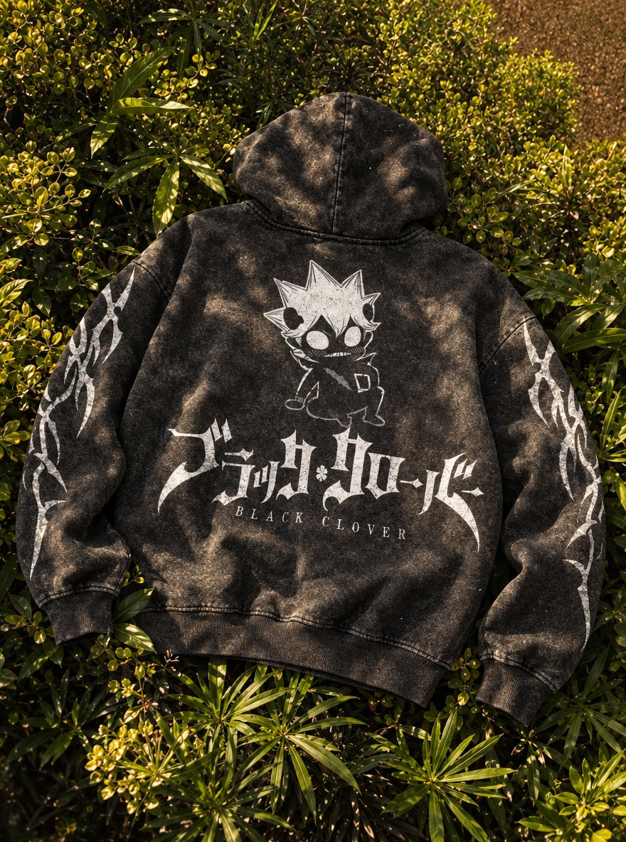 Mini Asta – Hoodie – flat-lay | Black Clover