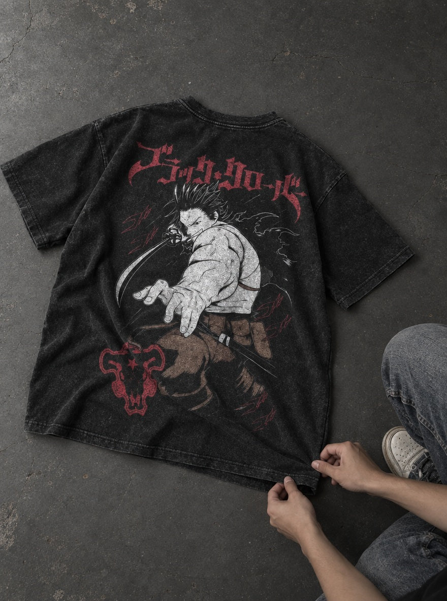 Yami Katana – T-Shirt – flat-lay | Black Clover