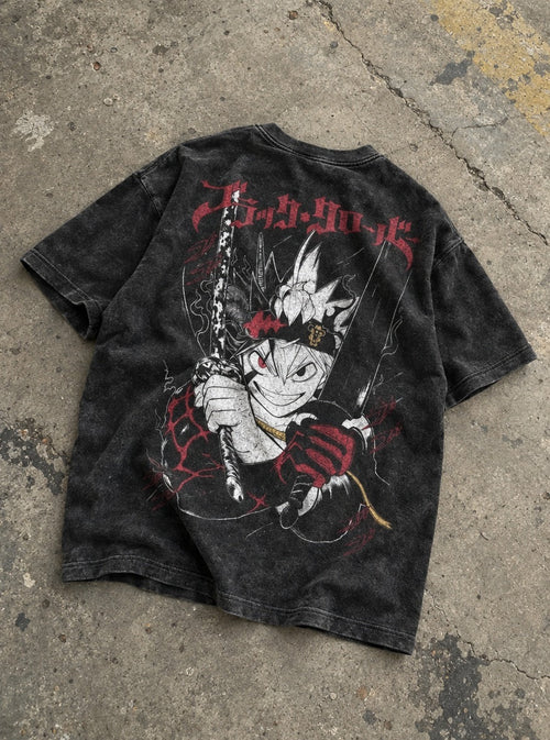 Asta Twin Swords – T-Shirt – flat-lay | Black Clover