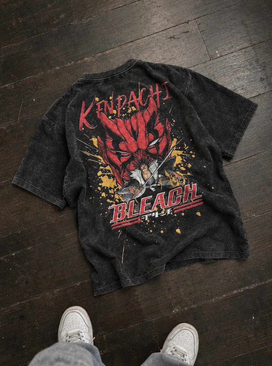 Kenpachi Demon – T-Shirt – flat-lay | Bleach