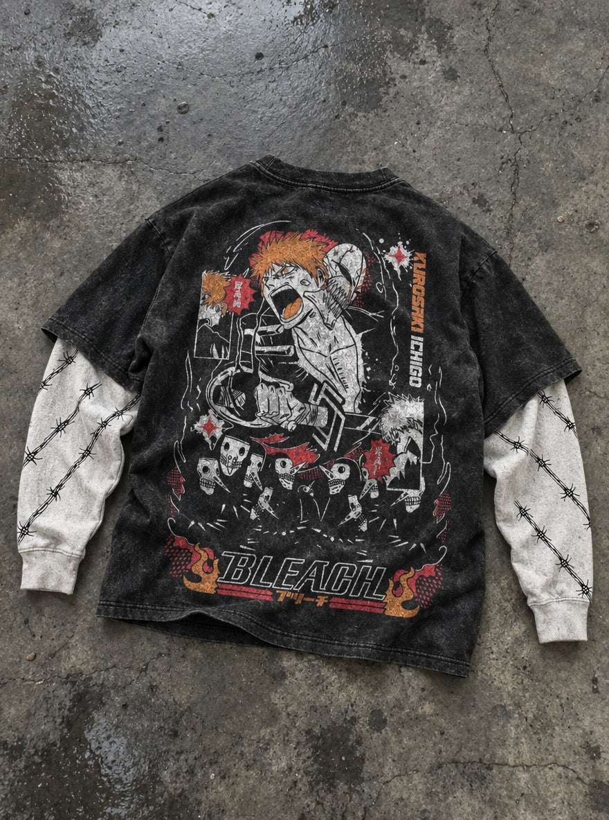 Ichigo Hollowfied – Double Sleeves – flat-lay | Bleach
