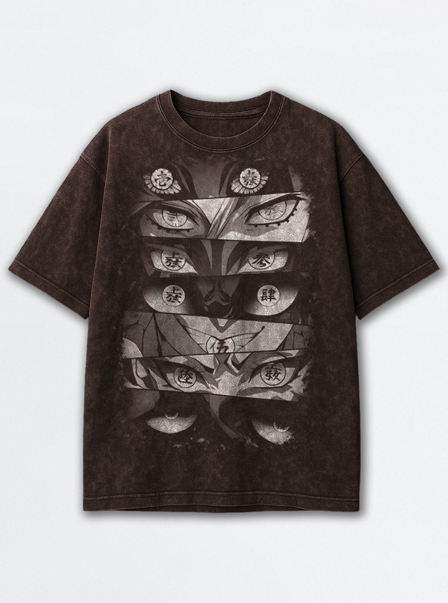 Demon Eyes – Brown T-Shirt – mockup | Demon Slayer