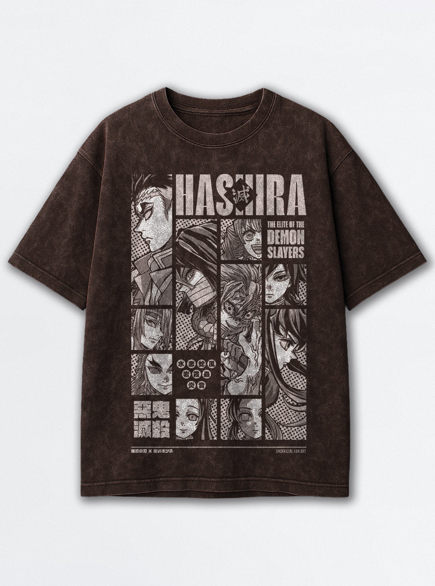 Pillar Mosaic – Brown T-Shirt – mockup | Demon Slayer
