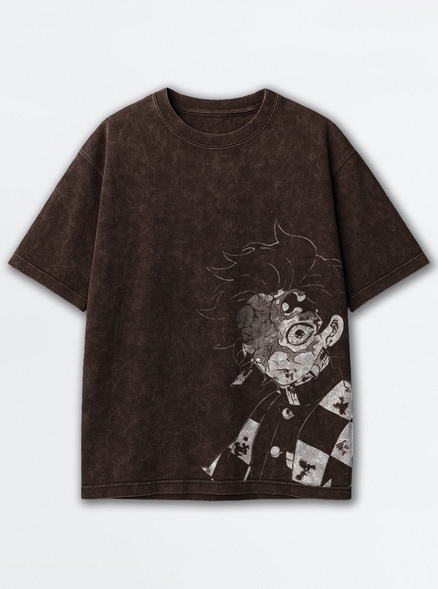 Demon Tanjiro – Brown T-Shirt – mockup | Demon Slayer