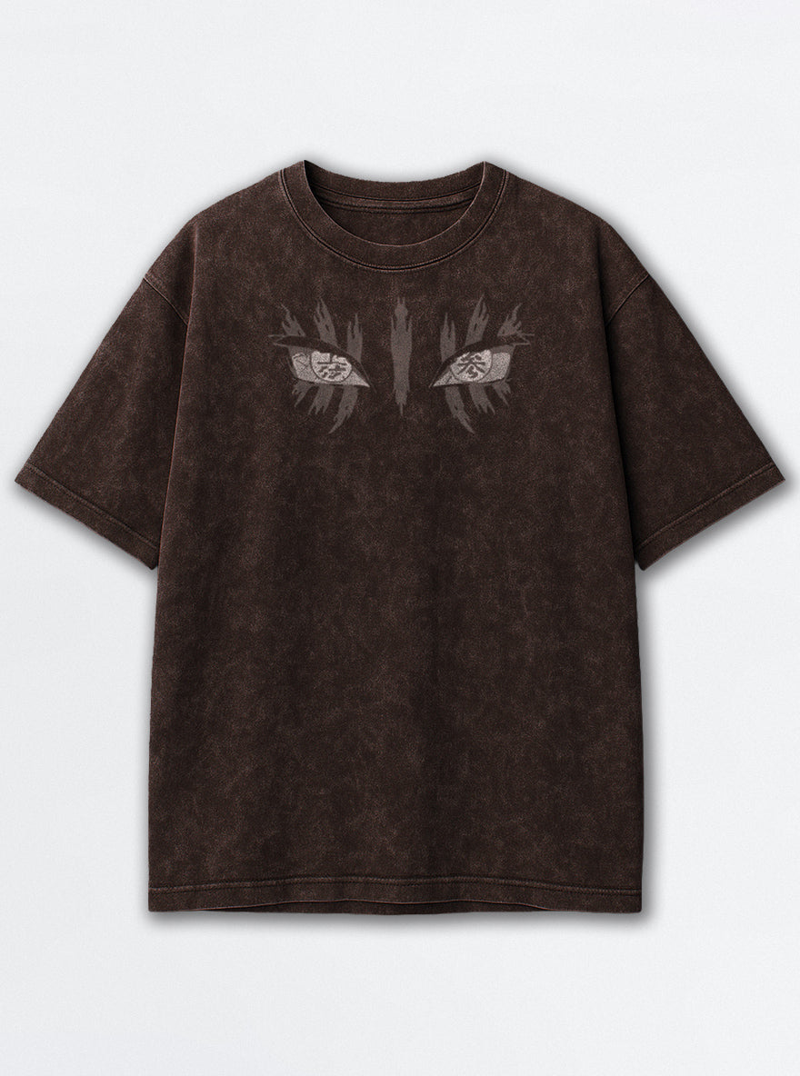 Akaza Eyes – Brown T-Shirt – mockup | Demon Slayer