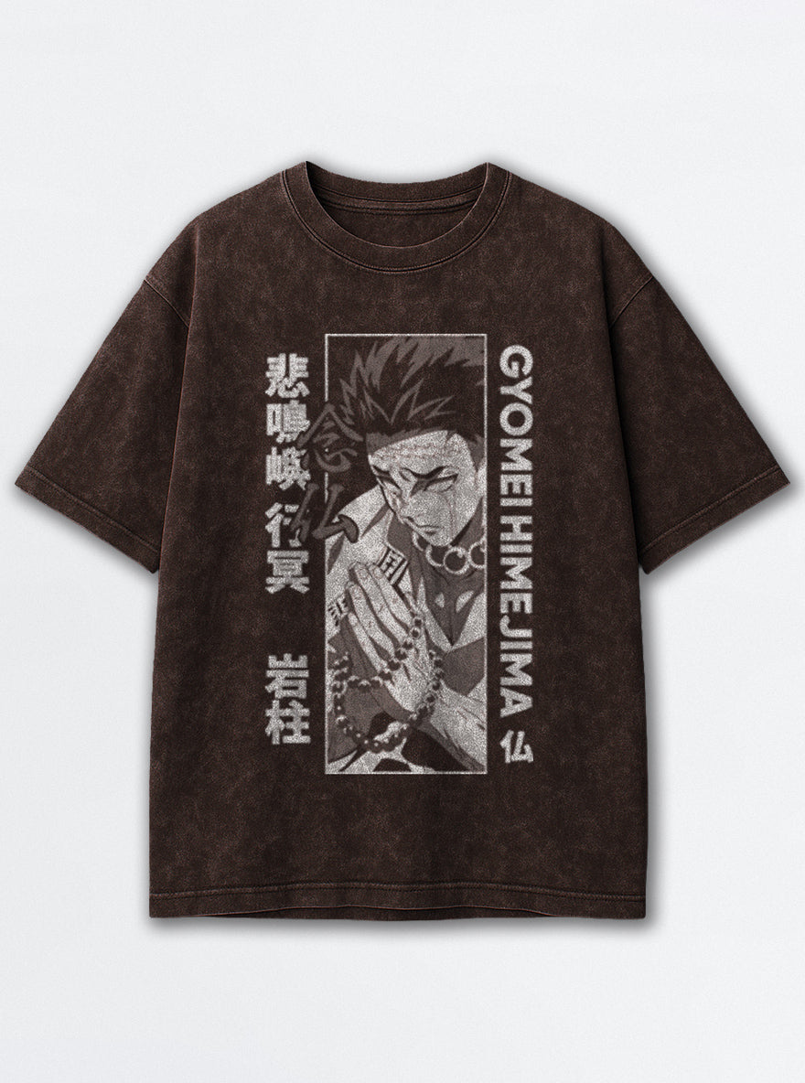 Gyomei Beads – Brown T-Shirt – mockup | Demon Slayer