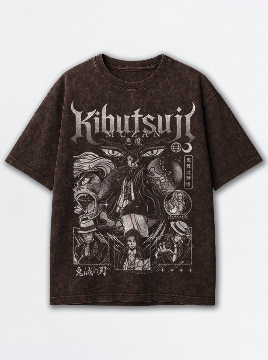 Kibutsuji Muzan – Brown T-Shirt – mockup | Demon Slayer