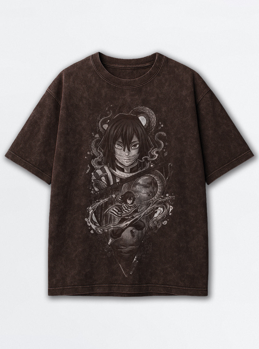 Obanai Serpent – Brown T-Shirt – mockup | Demon Slayer
