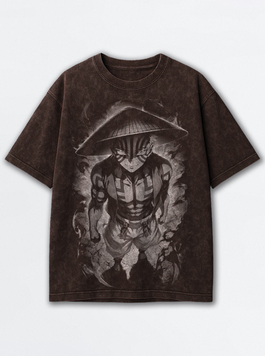 Akaza Hat – Brown T-Shirt – mockup | Demon Slayer