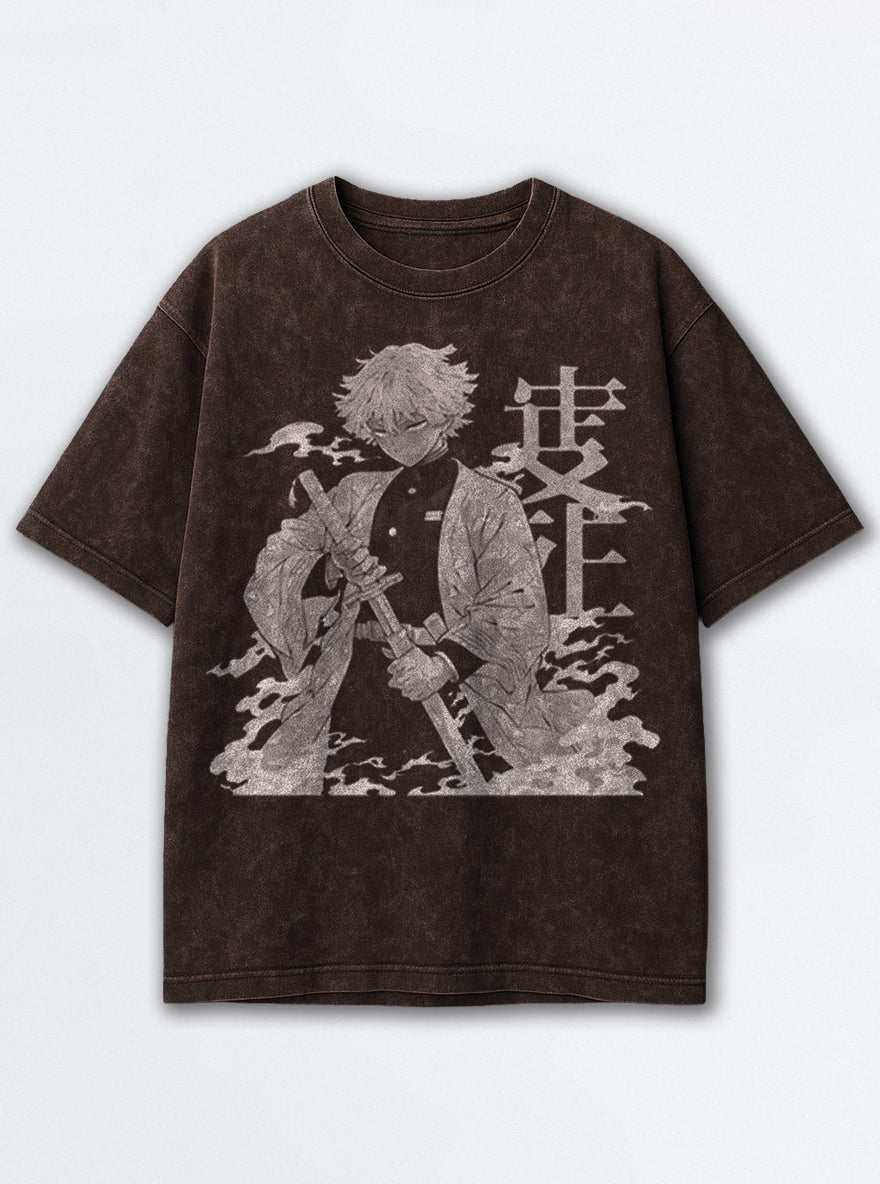 Thunderclap – Brown T-Shirt – mockup | Demon Slayer